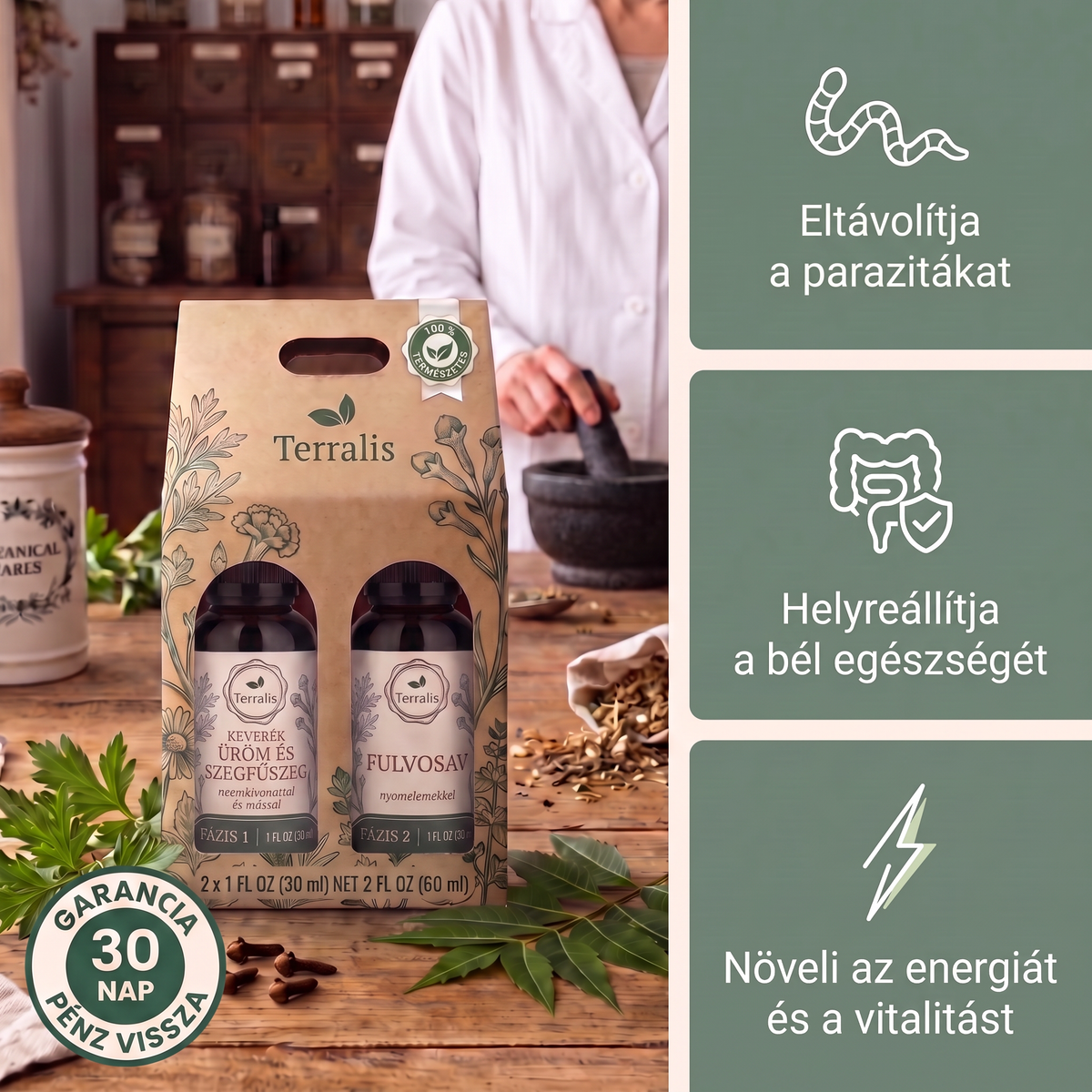 Klenza 2 fázisú bélrendszer-tisztító készlet