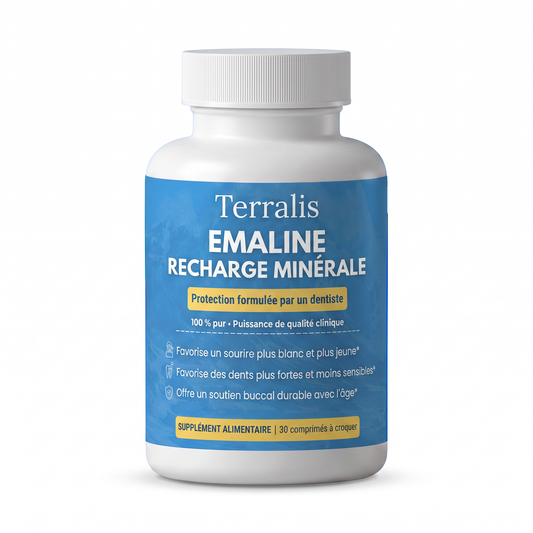 Flacon Emaline de comprimés à mâcher pour l'émail et les gencives