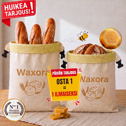 Waxora-leipäpussi puuvillaa ja mehiläisvahaa, erikoistarjous