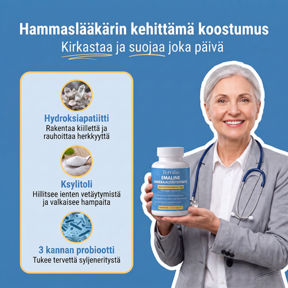 Emaline-tabletin kolme vaikuttavaa ainetta