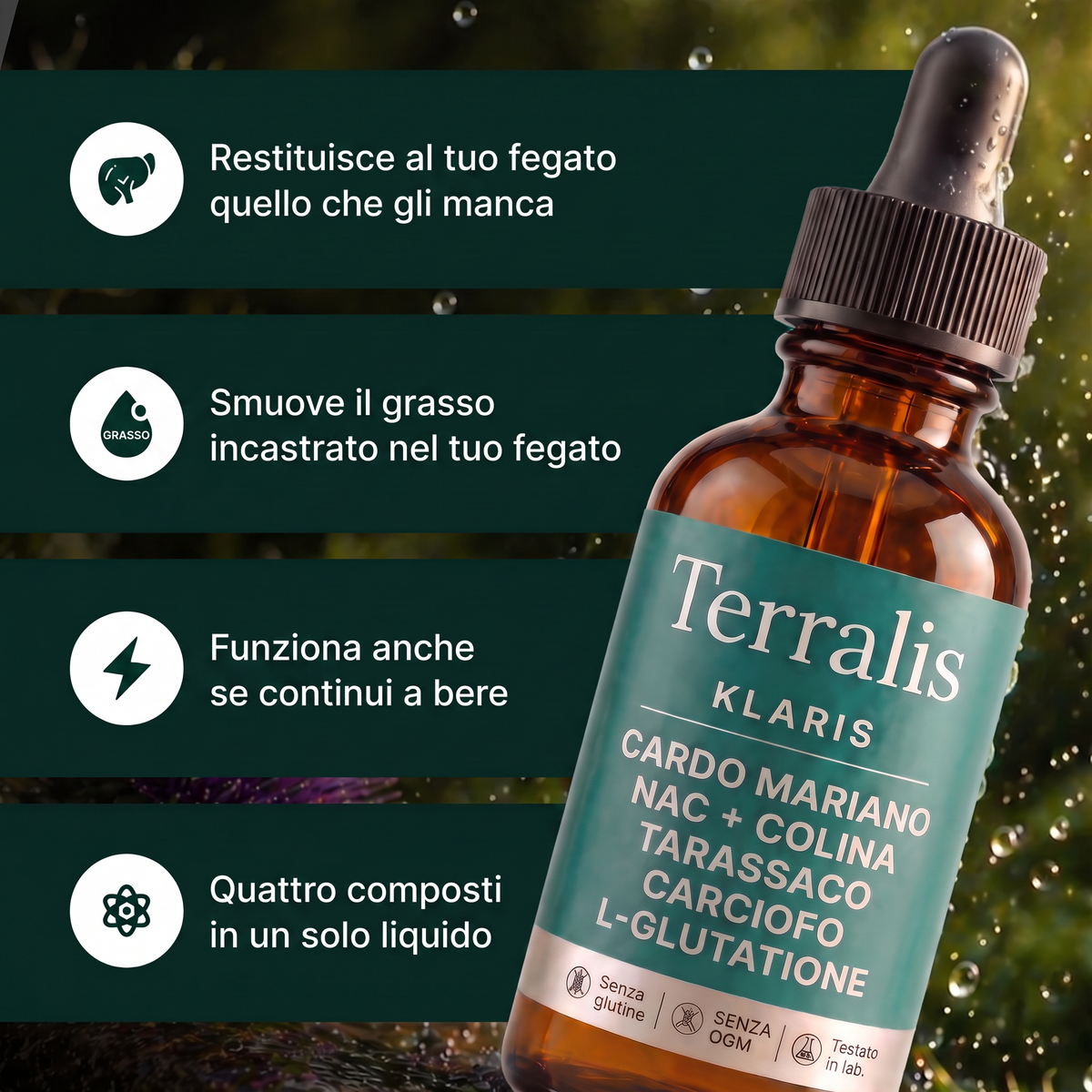 I composti della formula Klaris in un solo liquido