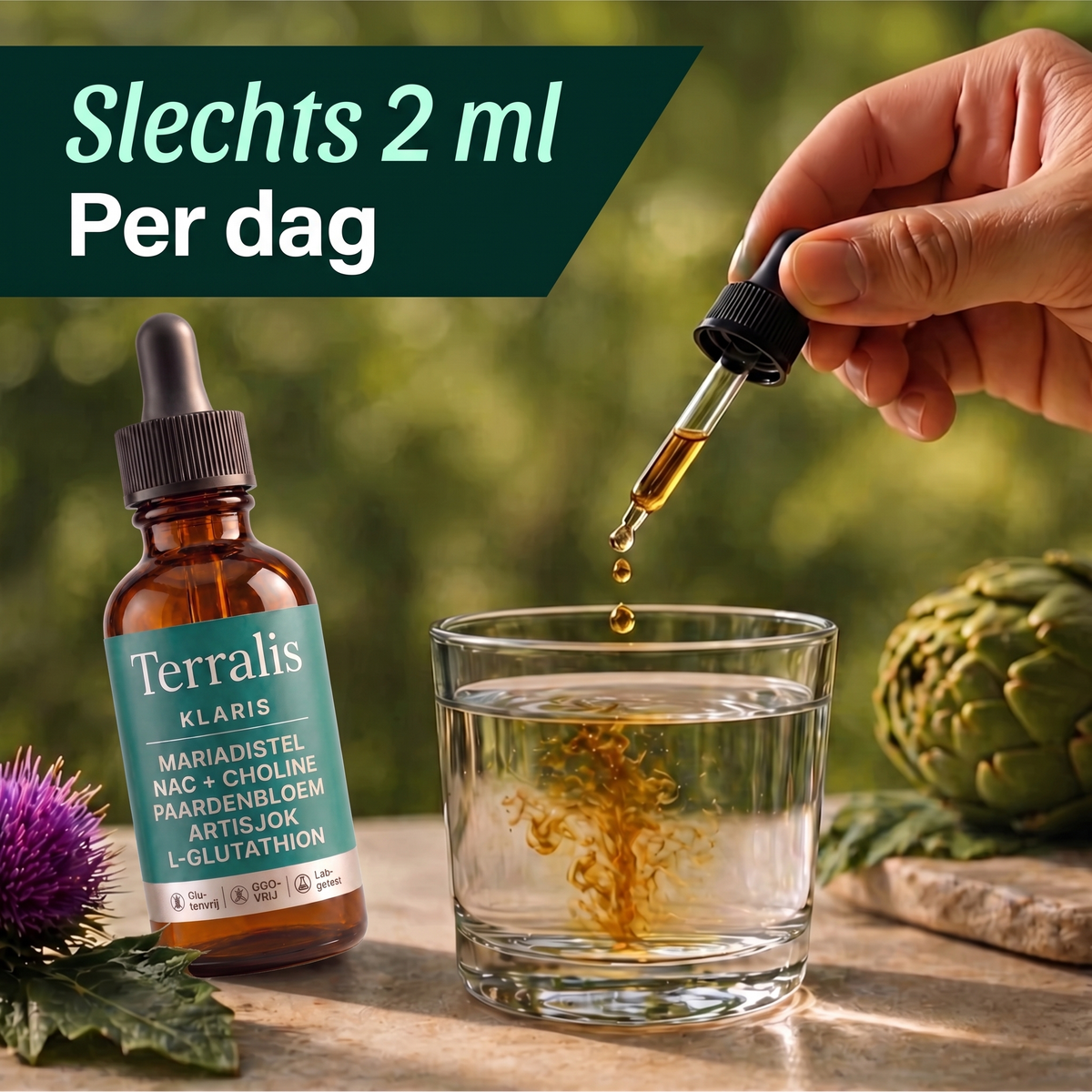 Sublinguale opname van Klaris in 15 minuten