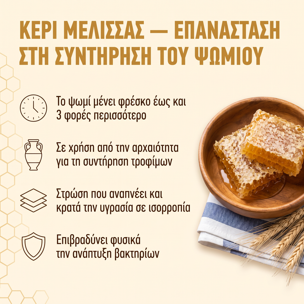 Το κερί μέλισσας: επανάσταση στη συντήρηση του ψωμιού