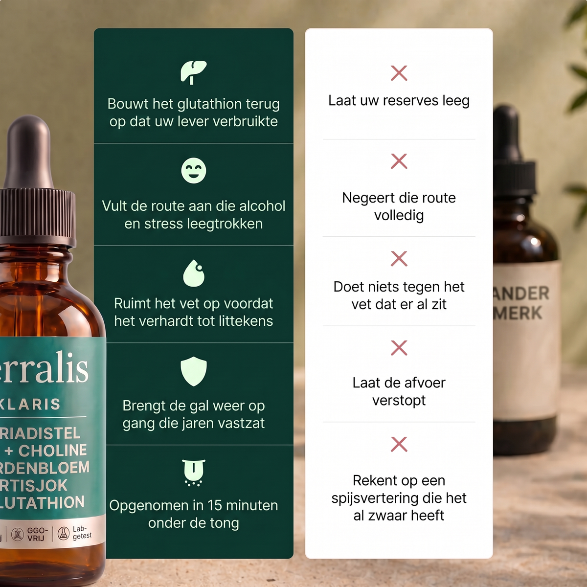 Gebruiksaanwijzing van Klaris: 2 ml per dag