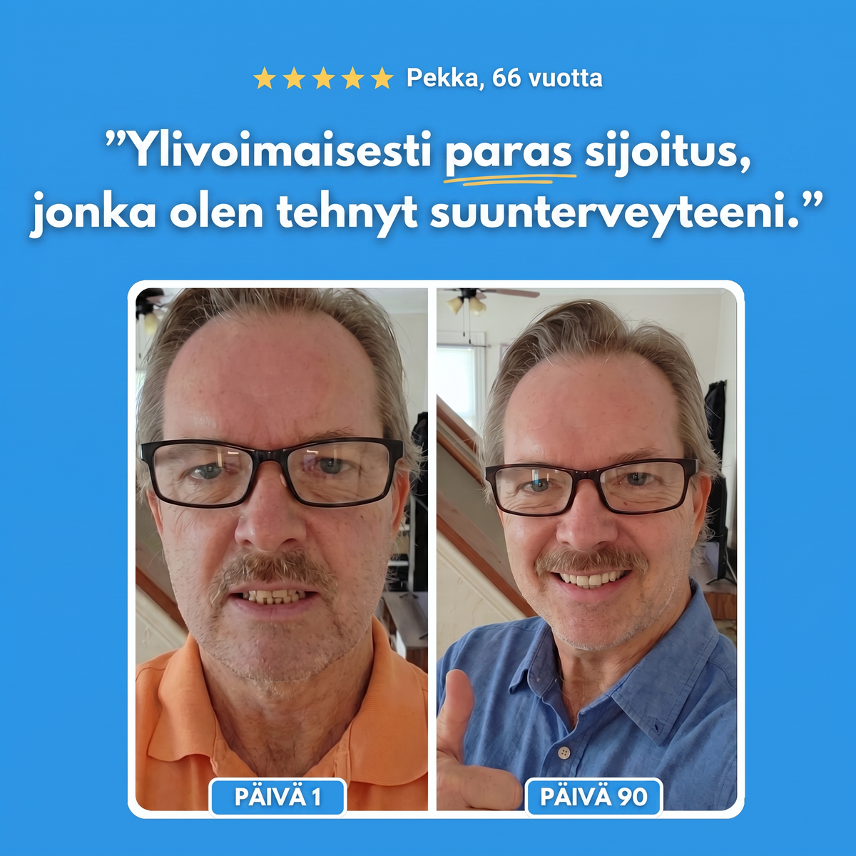 Emaline-käyttäjän kokemus ennen ja jälkeen