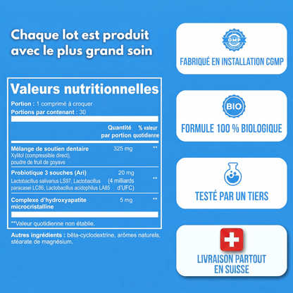 Valeurs nutritionnelles et badges qualité d'Emaline
