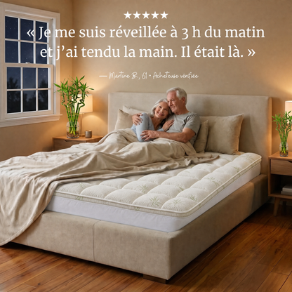 Temoignage d'une cliente sur le sur-matelas Kumora