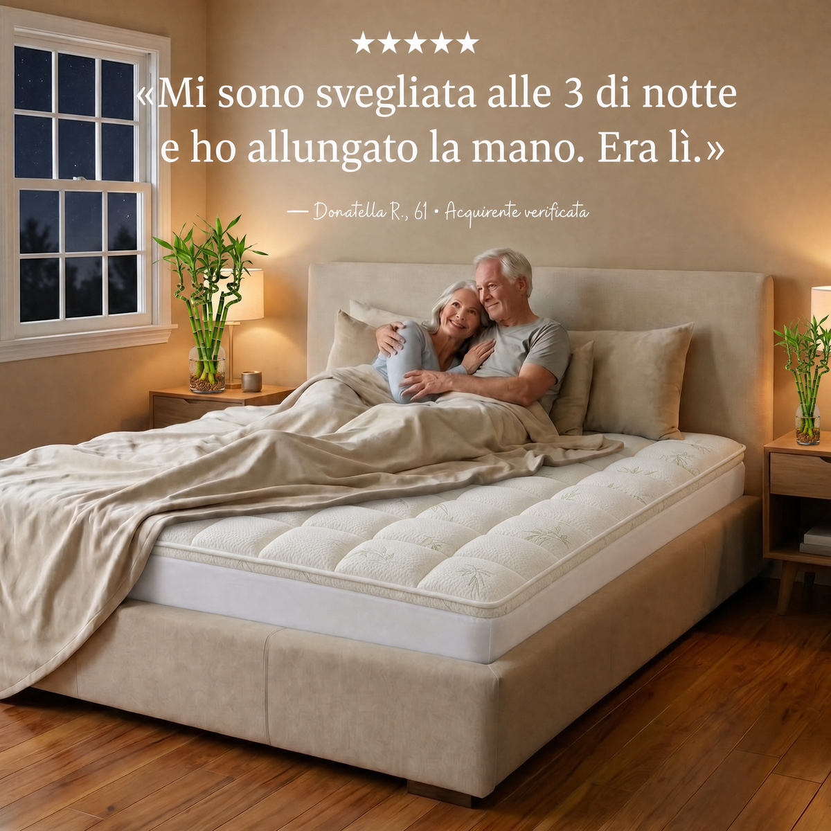 Testimonianza di una cliente sul topper Kumora