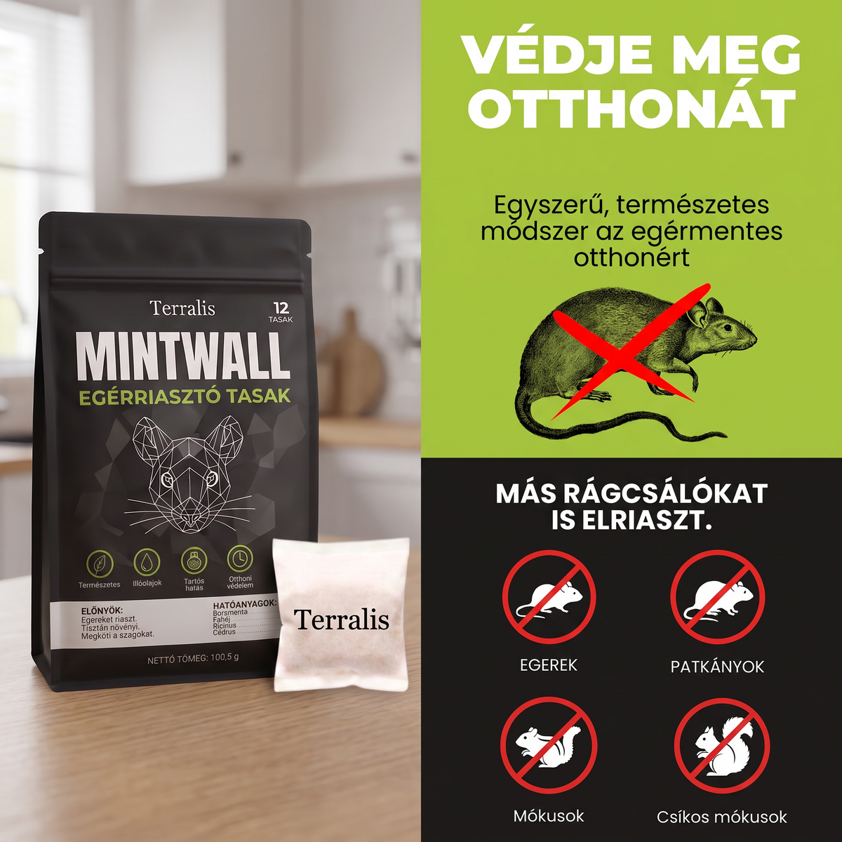 MINTWALL egerriaszto tasak, Terralis