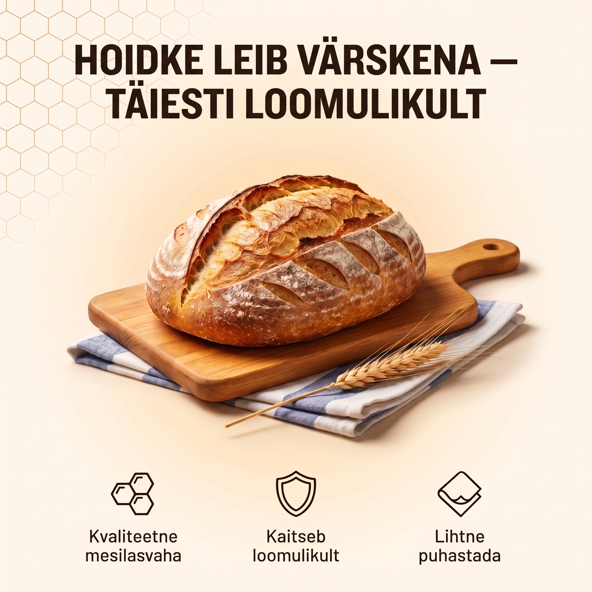 Waxora leivakott, hoidke leib varskena